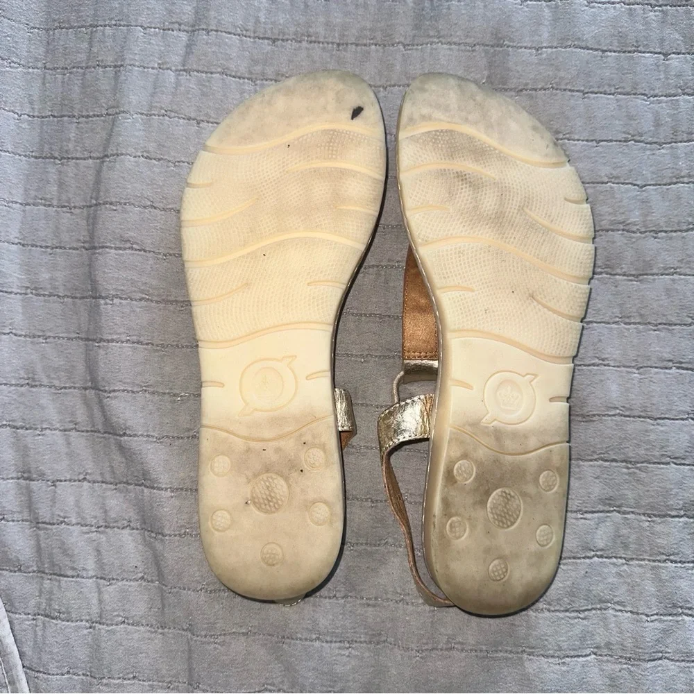 Born Metallic Gold and Tan Women's Sandals - Picture 4 of 5